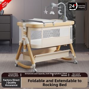 MLZH | Convertible Mobile Folding Baby Crib