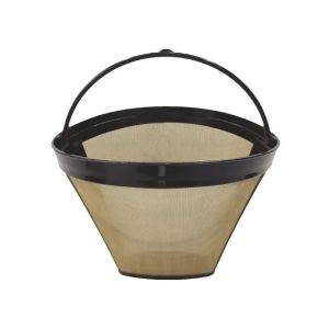 1-5pcs Cone Shape Coffee Filter Mesh Basket Stainless Steel Refillable Gold Mesh Tea Water separator Reusable Coffee Filters