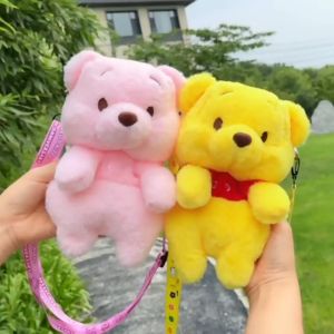 Túi đeo chéo Gấu Pooh Nhồi Bông Dây Đeo Họa Tiết Dễ Thương