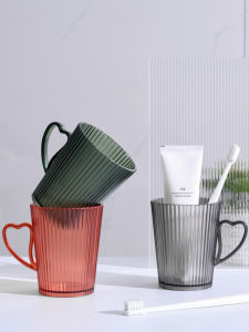 Cốc Rửa Mặt Dày Trong Suốt Đơn Lớp Dùng Tại Nhà Cho Cặp Đôi Cốc Đánh Răng Miệng Lớn Miệng Cốc Đựng Nước Súc Miệng Sáng Tạo