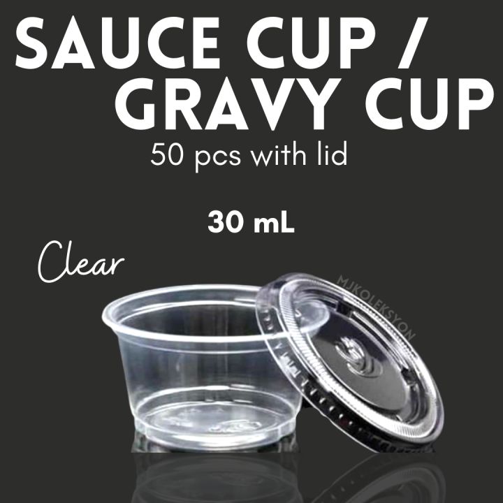 50pcs Sauce Cup Transparent 30ml for Ketchup mayo hotsauce