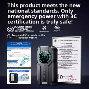 HELLOLEIBOO | Car Emergency Jump Starter & Air Compressor Combo