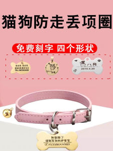 Móc Khóa Chó Chép Tên Pet Teddy Bell Collar Trói Chống Lạc Móc Khóa Chó Chèn Thẻ Tùy Chọn Phụ Kiện Chó Và Mèo