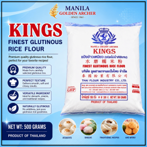 Manila Golden Archer KINGS–Finest Glutinous Rice Flour 500 g Ideal for Filipino Desserts & Cooking