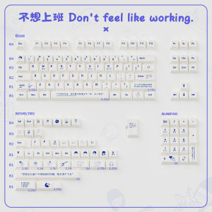 Minimalist White keycaps Cherry Profile Dye-Sub PBT Keycaps Custom Keycaps For MX Mechanical Keyboard Anne GH60