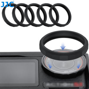 JJC | JJC Lens Silicon Ring for DJI Osmo Action 5 Pro 4 3 Accessories Protects Osmo Action 5 Pro Glass Lens Cover Edges from Bumps