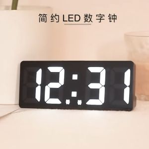 Digital Alarm Clock Voice Control Temperature Snooze Night Mode Desktop Table Clock 12/24H Anti-disturb Function LED