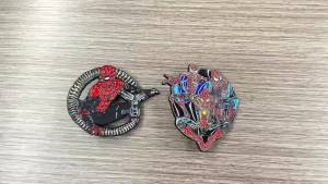 Bandai | the Avengers Iron Man Tony Stark Cartoon Figure Enamel Pin Luminous Badge Button Legends
