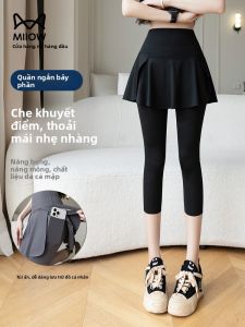 MiiOW | Quần váy Shark High Waist Cat Woman 2025 Mẫu mới Quần dài đến mắt cá chân cho nữ Quần áo thể thao thường ngày Không có quần lót bên trong