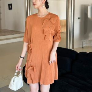 Miyake ชุดลำลองหลวมแบบอัดพลีทไฮเอนด์ใหม่ #1883