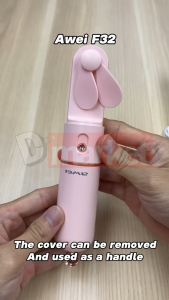 Awei F32 Handheld Fan & Powerbank Portable Fan Hand Fan Mini Fan Outdoor Fan 2-in-1 Multifuntional Handheld Fan Awei Fan