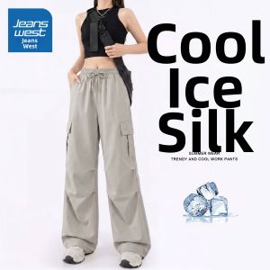 Jeanswest | New Summer Umbrella Style Wide Leg Cooling Thin Black Pants
