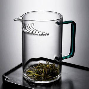 Heat-Resistant Glass Fair Cup Tea Strainer Integrated Tea Set High-Grade Strainer Crescent Tea Cup Internet Sensation Tea Sea Tea Water Separation