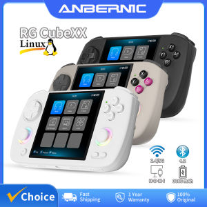 Anbernic | ANBERNIC RG Cubexx Retro Handheld Game Console 3.95" IPS 720*720 Screen Linux 64bit Support WiFi Bluetooth Streaming Video Games