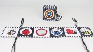 Coolplay | Sensory Cloth Book High Contrast Baby Toys 0M+ Newborn Crib Toys Black and White Animal Cloth Books Montessori Baby Book