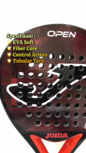 Racket Padel JOMA Open Black Red Padle Raket Joma Am22 Black Red