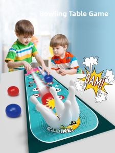 Educational Tabletop Game for Boys Interactive Parent-Child Play Focus Attention Curling Bowling Toy Desktop Game