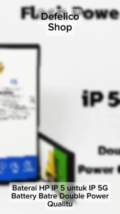 Baterai HP IP5G atau Batrai IP 5 Kualitas Double Power Merk FLASH POWER Batre Batrai HP