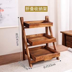 ตู้เสื้อผ้าแบบพับได้ไม่ต้องติดตั้ง ชั้นวางของ 3 ชั้น สำหรับห้องน้ำ ห้องนั่งเล่น โต๊ะทำงาน ชั้นวางของสำหรับจัดระเบียบแก้วชา