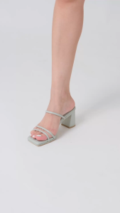 Nose Cloud 9 CloudFoam Strappy Block Heel Slide