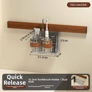 ZHUOHE | No Drill Wall Mounted Bathroom Organizer