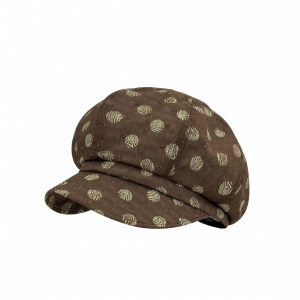 Retro Dot Beret Spring Summer Breathable Large Headfit Hat