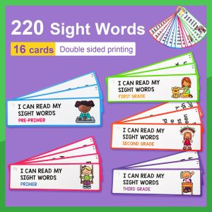 220 Dolch Sight Words Flashcards Set for Kids Children Toddler Preschool Education Educational Flash Cards English Word Card Dolch & Fry List – Learn to Read for Preschool Kindergarten 1st 2nd & 3rd Grade – Homeschool & Classroom Set