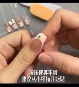 Easy put on jelly glue hand-made nail art work extension piece (long version) 手工穿戴甲片 (加长型)