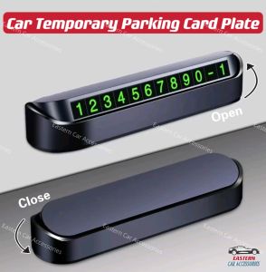 Car Temporary Parking Phone Number Card Plate Luminous Number Sticker Car Park Card
