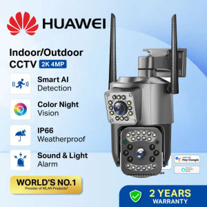 HUAWEI Outdoor Dual Lens CCTV Camera Wifi Connect 360 With Audio and Speaker Smart IP Security Camera Two-Way Audio Auto Tracking Night Vision Waterproof CCTV Camera