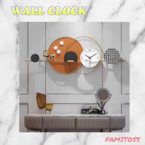 CT117E020 INTERY #นาฬิกาติดผนัง นาฬิกากวางคู่ นาฬิกาModern luxury นาฬิกามงคล นาฬิกาสวยหรู นาฬิกาตกแต่งห้อง