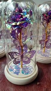 Purple Butterfly Gifts for Women Christmas Rose Birthday Gifts for Her Wife Mom Grandma Sister Valentines Day