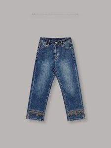 Elastic Blue Jeans High Waist Wide Leg Pants Autumn New Style Casual Versatile Denim Trousers by Mehomeyang Spring Autumn