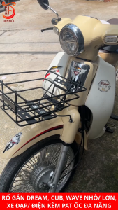 Rổ Gắn Dream Cub Wave Nhỏ Lớn Xe Đạp Sơn Tĩnh Điện Kèm Pat Ốc Baga Giỏ Treo Trước Mũi Máy Drim Rim Ưave Thái Cup Đa Năng