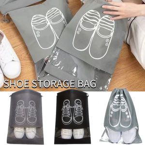 Shoes Storage Bag Non-Woven Waterproof Dustproof Tote Drawstring Travel Shoe Clothing Classified Bag