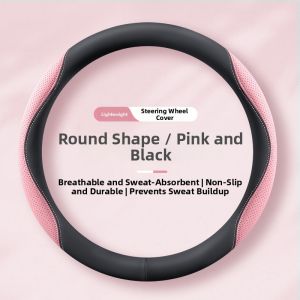 CapitAuto | Leather Anti-slip Steering Wheel Cover Four Seasons