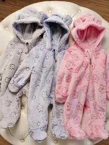 Soft Newborn Baby Clothes Flannel Autumn Winter Baby Boys Girls Jumpsuit Cartoon Newborn Bodysuit Warm Rompers for Babies 0-12M