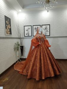 Gaun Pengantin Pernikahan Ballgown Sequeen .