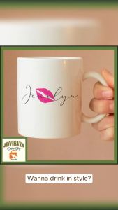 Personalized Ceramic Mug with Custom Name sold per piece - 1 side print only - Reusable and Washable - Ideal Gift Idea