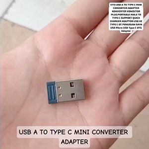 V115 USB A TO TYPE C MINI CONVERTER ADAPTER KONVERTER KONEKTOR PLUG PORTABLE MALE TO TYPE C SUPPORT