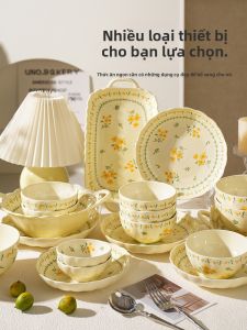 SHELI | Bộ Bát Đĩa Sứ Hình Hoa Nhí Tinh Tế Phù Hợp Cho Gia Đình (Kèm Hộp Quà Tinh Tế)