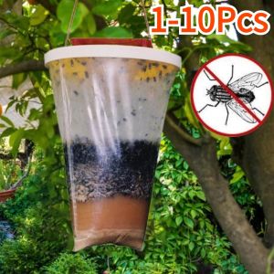 1-10Pcs Fly Trap: Non-Toxic Hanging Fly Catcher for Your Garden