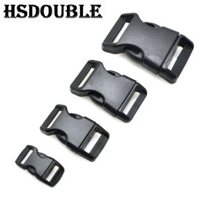 10 Pcs/Pack 3/8"5/8"3/4"1" Contoured Curved Side Release Black Plastic Buckles For Bag DIY Webbing Straps Paracord Bracelet