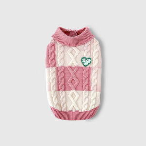 KONIMUSE Pet Sweater Autumn Winter Warm Small Dog Schnauzer Bichon Two Feet Clothes Anti Shedding Cat Clothes Casual Love Pattern