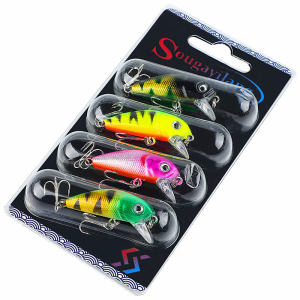 Sougayilang | Sougayilang 4 Cái/Thẻ Topwater Wobblers Crankbait Bút Chì Nhân Tạo Mồi Câu Cá Dành Cho Đại Dương Sông Hồ Bãi Biển Câu Cá