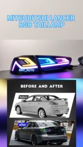 MITSUBISHI Lancer Evolution EVO X 2008-2017 Proton Inspira RGB LED Tail Lamp Plug & Play lampu with Running Signal