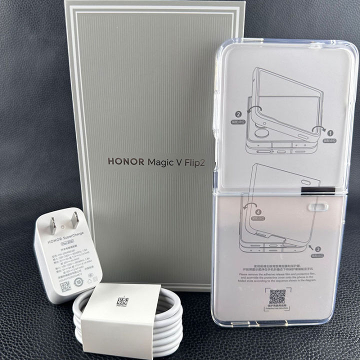 HONOR | ชุดชาร์จเร็ว 80W และสายชาร์จ 6A หัวต่อสีส้มสำหรับโทรศัพท์พับได้