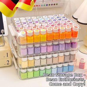 KUWUBIANJING | Specialized Beads Storage Set Large Capacity Compartment Acrylic