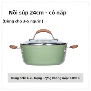 CAROTE | Nồi Súp Tay Cầm Đôi Chống Dính Dùng Cho Bếp Gas & Bếp Từ