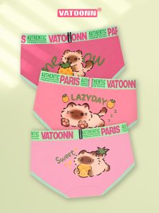 Vatoonn | Cute Cat Print Breathable Antibacterial Tummy Control Cotton Underwear